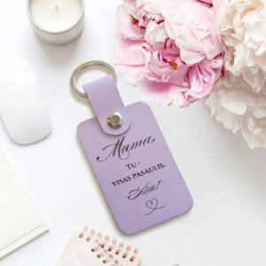 Raktų Pakabukas Mamai Alyvinis AČIŪ