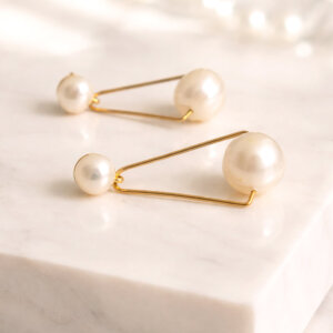 Upinių perlų auskarai RIVERA