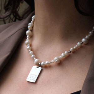 Perlų Vėrinys LAIMINGA Silver