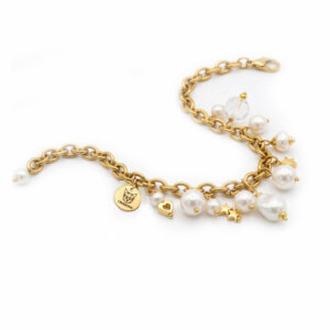 Grandinės ir perlų apyrankė Flow